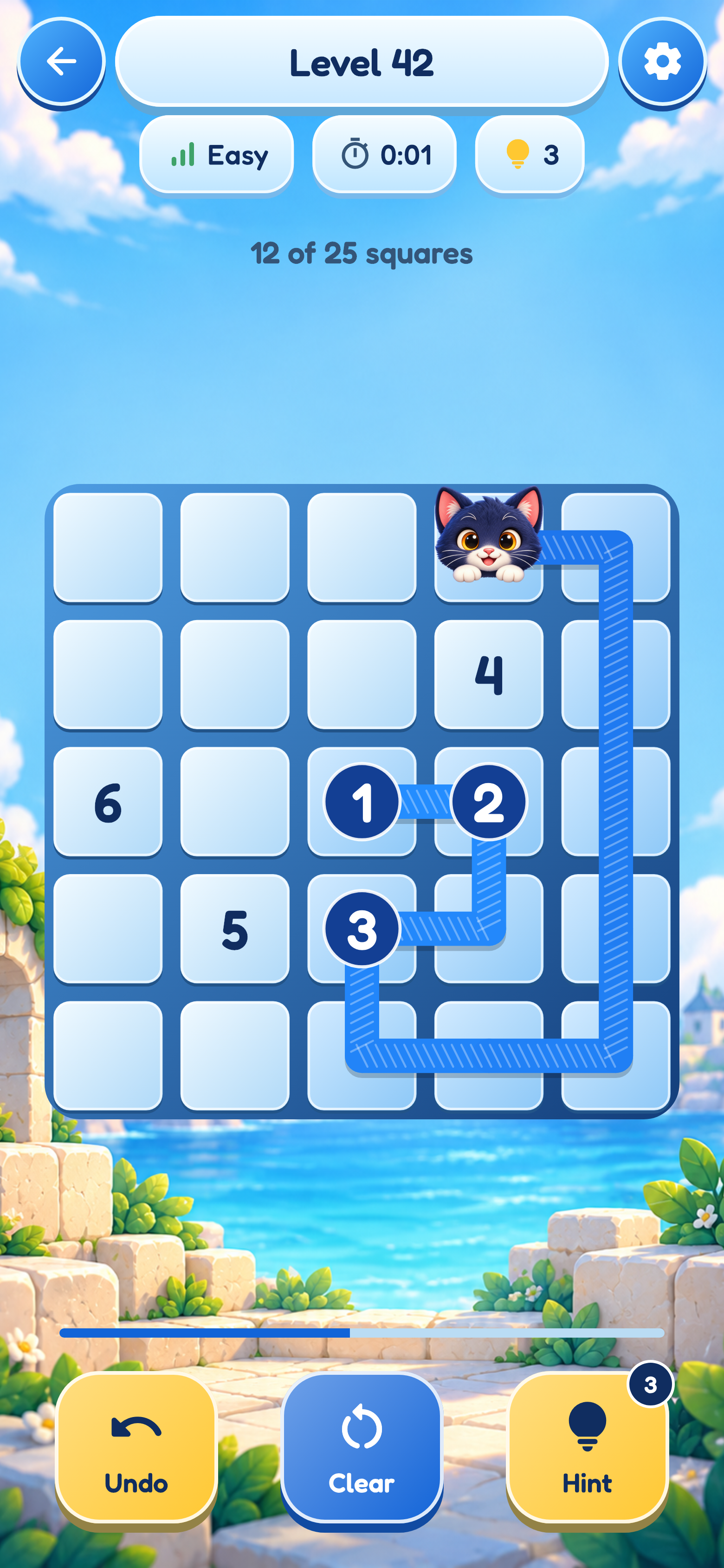 Actual English puzzle gameplay